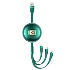 USAMS - USAMS U69 Kabel 3-i-1 1 m SJ508USB03 (US-SJ508) – Grön