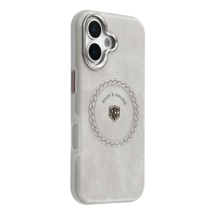 KIGC - KIGC iPhone 17 Mobilskal Magsafe Läder - Grå