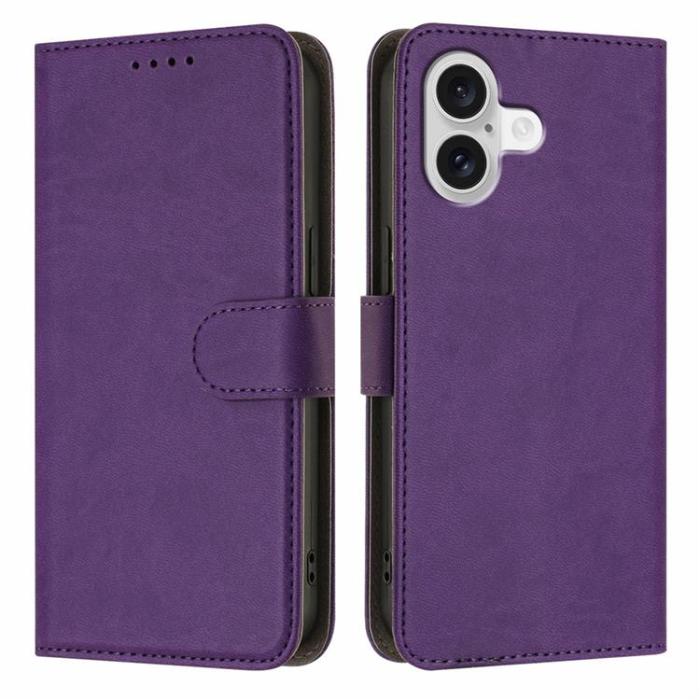 A-One Brand - iPhone 17 Plånboksfodral Solid Color - Mörklila