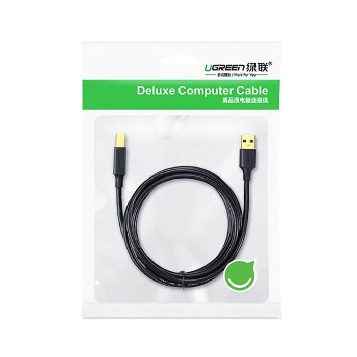 Ugreen - Ugreen USB Typ-B Till USB 2.0 Skrivar kabel 2m - Svart