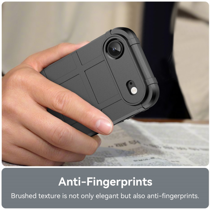 A-One Brand - iPhone Air Mobilskal Grid Design Scratch-Proof Soft TPU - Svart
