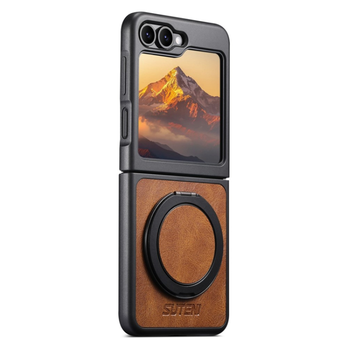 SUTENI - SUTENI Galaxy Z Flip 6 Mobilskal MagSafe G3 Waxy - Brun