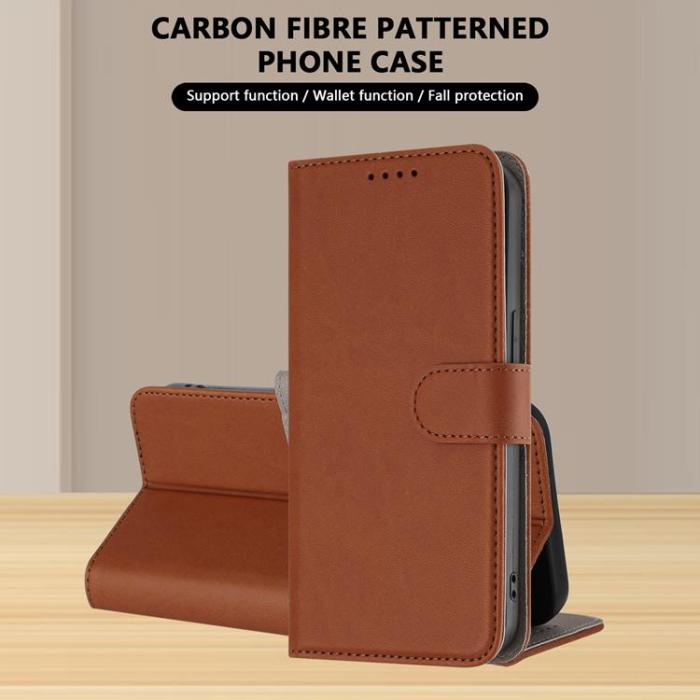 A-One Brand - iPhone Air Plånboksfodral Solid Color - Kaffe