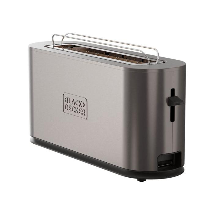 BLACK+DECK - BLACK+DECK Brödrost Toaster Långt Fack 1000W Inox