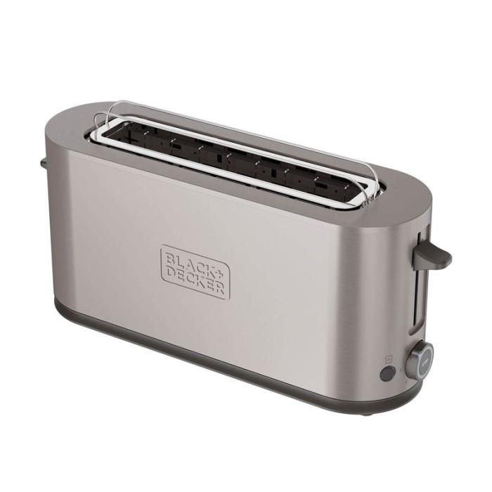 BLACK+DECK - BLACK+DECK Brödrost Toaster Långt Fack 1000W Inox