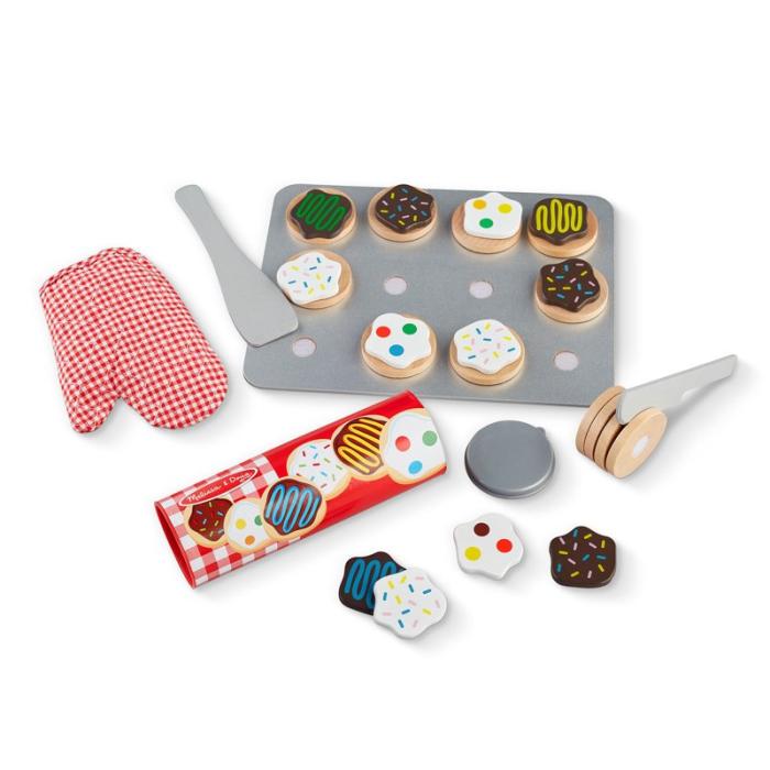 MND - MND Träleksak Wooden Food Playset Slice and Bake Cookies