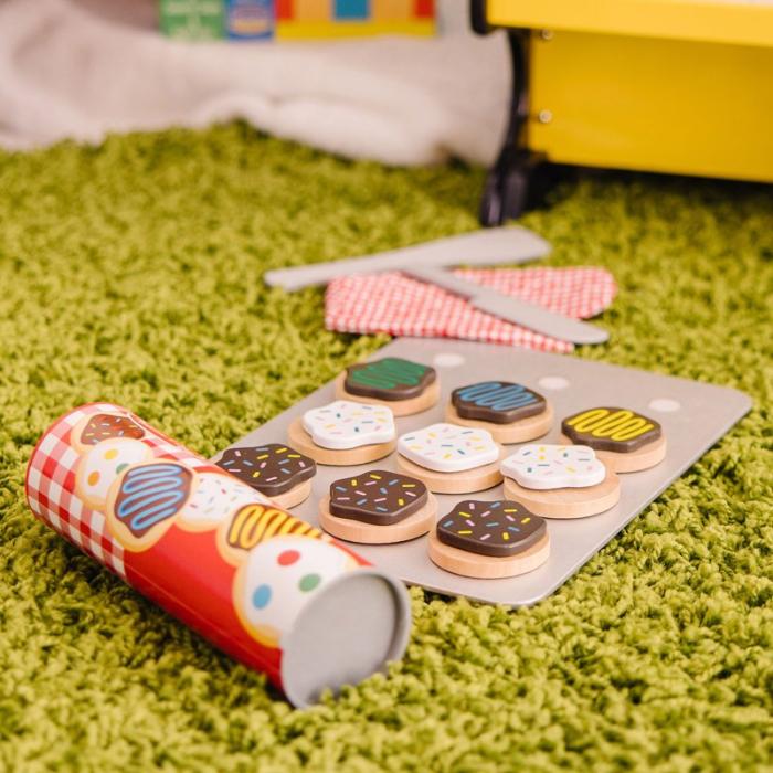 MND - MND Träleksak Wooden Food Playset Slice and Bake Cookies