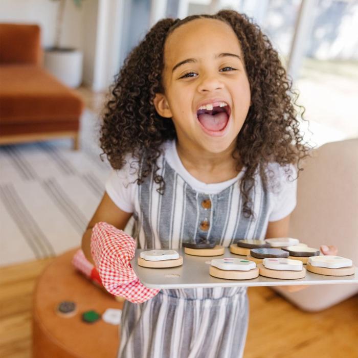 MND - MND Träleksak Wooden Food Playset Slice and Bake Cookies