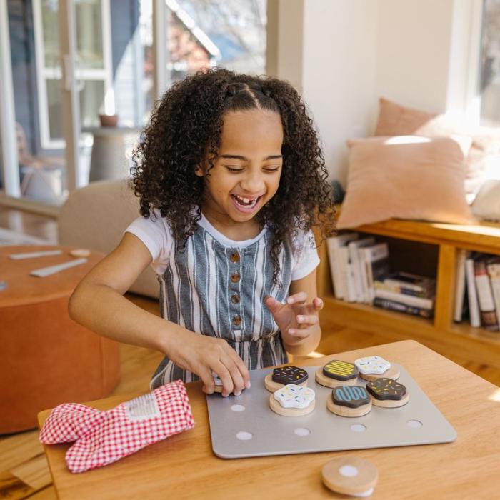 MND - MND Träleksak Wooden Food Playset Slice and Bake Cookies