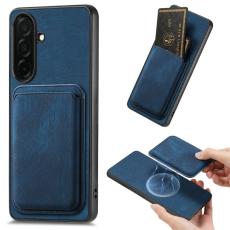 OEM - Mobilskal f&ouml;r Samsung Galaxy S26 Magnetiskt Konstl&auml;der + TPU - Bl&aring;