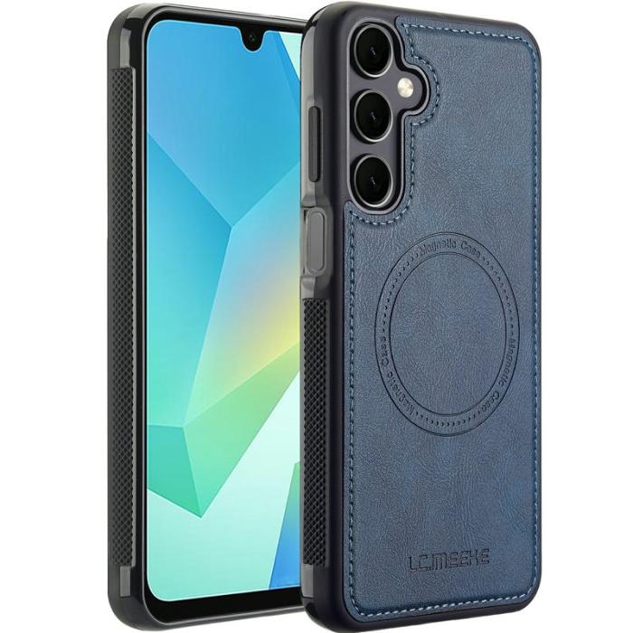 LC.imeeke - LC.IMEEKE Mobilskal för Samsung Galaxy S26 Magnetiskt Konstläder + TPU - Blå