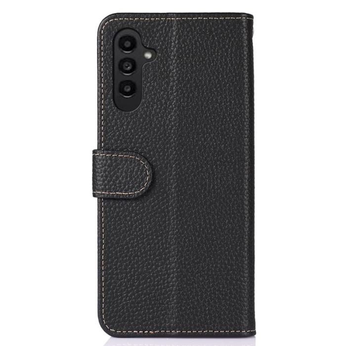 KHAZNEH - KHAZNEH Mobilfodral för Samsung Galaxy S26 Plus Äkta läder Flip - Svart