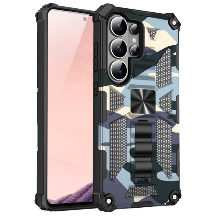 OEM - Mobilskal för Samsung Galaxy S26 Ultra Kickstand PC + TPU - Marinblå