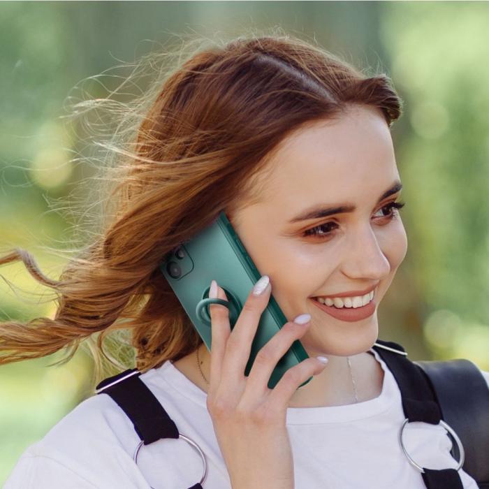 OEM - SILIKON RING skal för Samsung Galaxy A23 5G grön