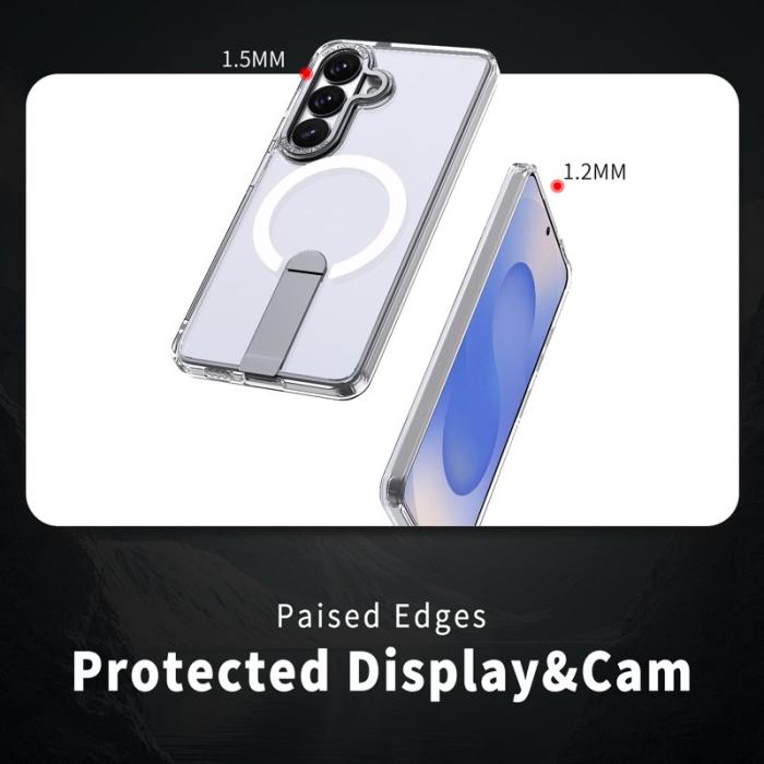 OEM - Mobilskal för Samsung Galaxy S26 Magnetiskt Kickstand TPU - Transparent