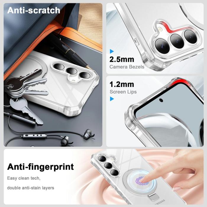 OEM - Mobilskal för Samsung Galaxy S26 Magnetiskt Kickstand - Transparent