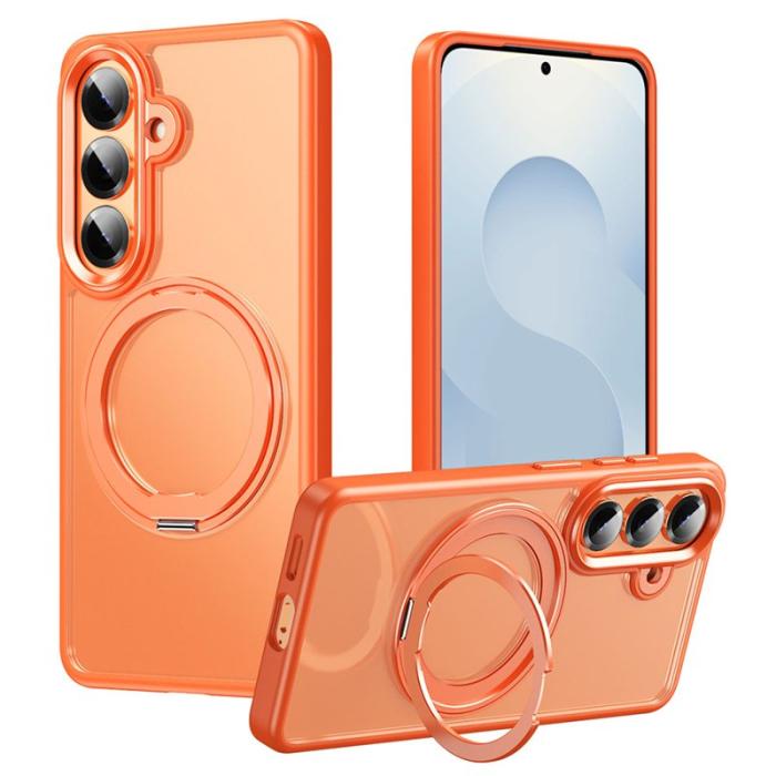 OEM - Mobilskal för Samsung Galaxy S26 Plus Magnetiskt TPU + Akryl Kickstand - Orange