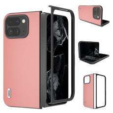 ABEEL - ABEEL Mobilskal till Google Pixel 9 Pro &Auml;kta L&auml;der H&aring;rd PC Rosa