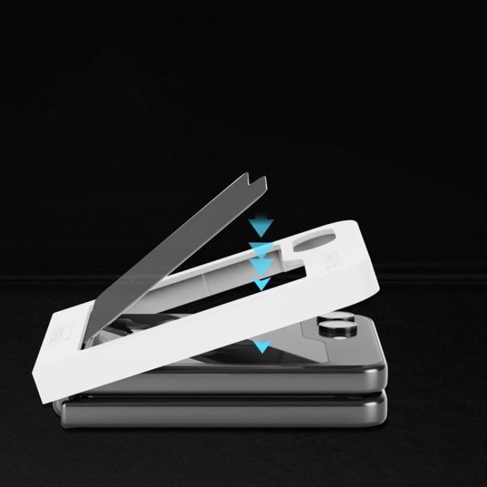 Whitestone - [2-Pack] Whitestone Galaxy Z Flip 5 Härdat Glas Skärmskydd Dome