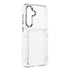 Forcell - Forcell Galaxy S24 Mobilskal Korthållare Crysral - Transparent