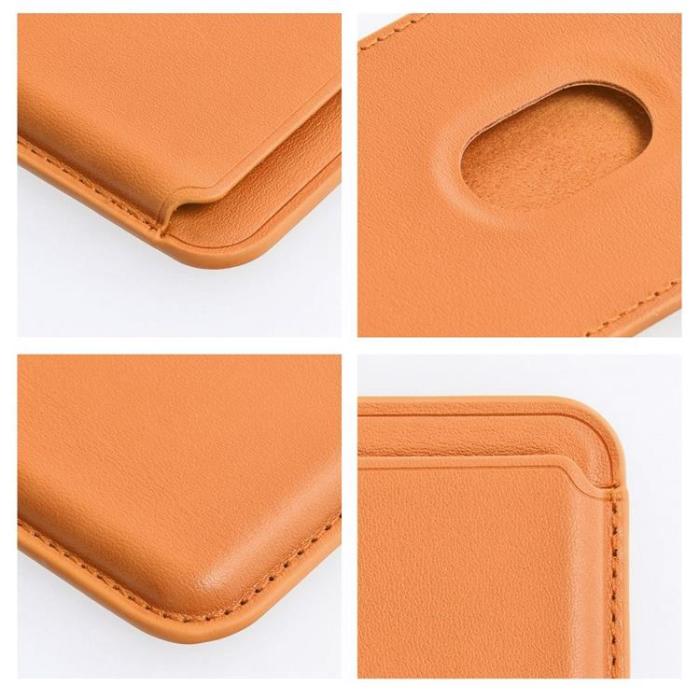 A-One Brand - Magsafe Korthållare Läder - Orange