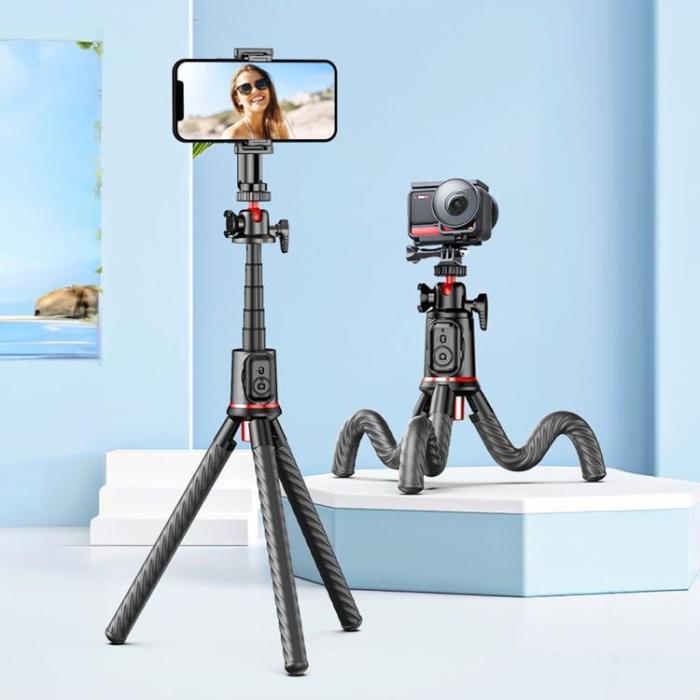 Tech-Protect - Tech-Protect Bluetooth Selfie Stick Tripod Flexible L07S - Svart