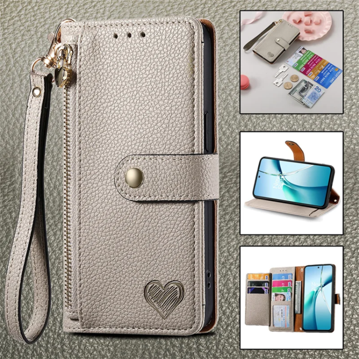 A-One Brand - Xiaomi 15 Ultra Plånboksfodral RFID Blocking Zipper - Grå