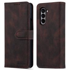 AZNS - AZNS Samsung Galaxy Z Fold6 Pl&aring;nboksfodral Konstl&auml;der - Brun