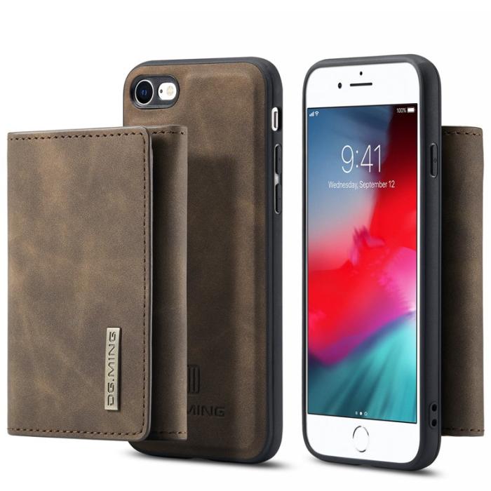 DG.MING - DG.MING Plånboksfodral Konstläder för iPhone 7/8/SE 2020/2022 - Brun
