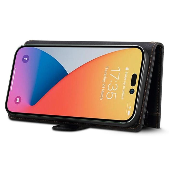 ESEBLE - ESEBLE Star Series iPhone 16 Pro Plånboksfodral Konstläder - Svart