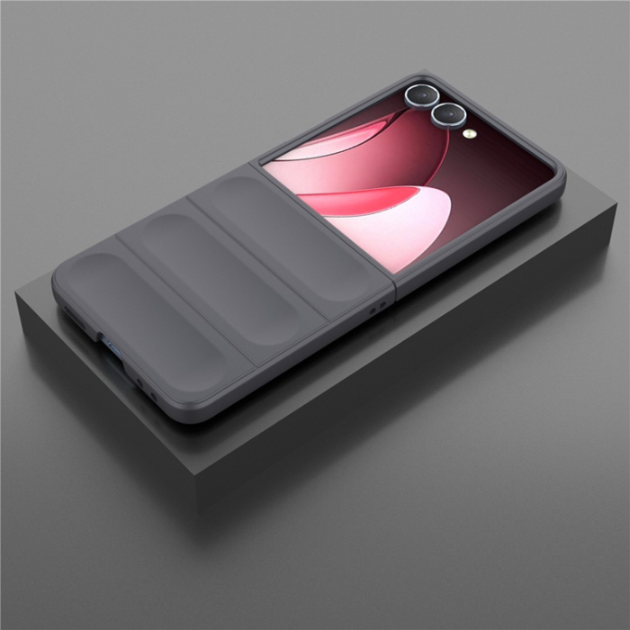 A-One Brand - Galaxy Z Flip 7 Mobilskal Anti-Drop TPU Rugged - Mörkgrå