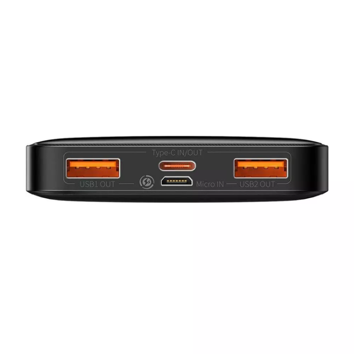 BASEUS - Baseus Digital Display Snabbladdare 10000mAh 20W - Svart