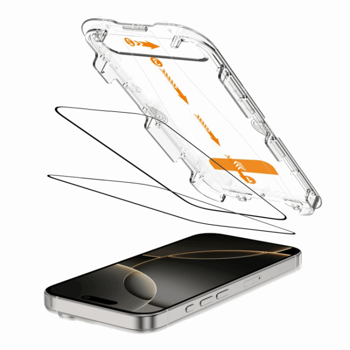 Tech-Protect - [2-Pack] iPhone 16 Pro Max Härdat Glas Skärmskydd Quick - Svart