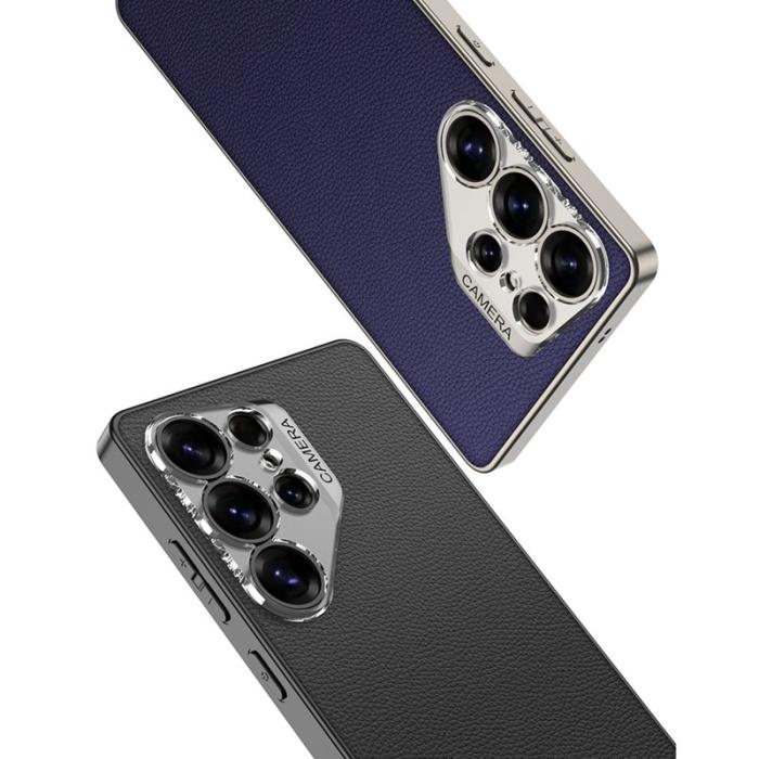 GKK - GKK Samsung Galaxy S25 Ultra Fodral PU TPU PC Skydd - Svart