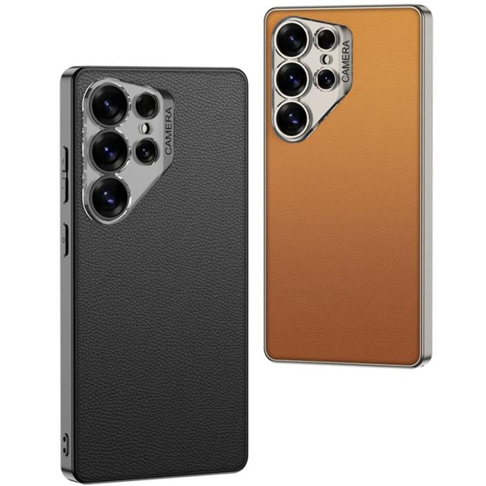 GKK - GKK Samsung Galaxy S25 Ultra Fodral PU TPU PC Skydd - Svart