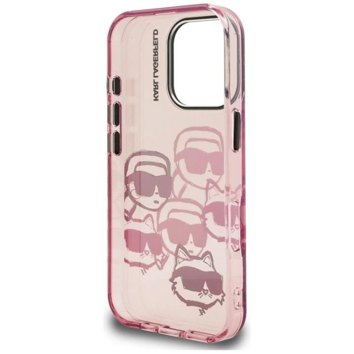 KARL LAGERFELD - Karl Lagerfeld iPhone 16 Pro Mobilskal IML Multi K&C Head - Rosa
