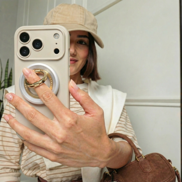 Tech-Protect - Tech-Protect Ringhållare Magsafe MMR700 Lamano Magnetisk - Titan/Guld