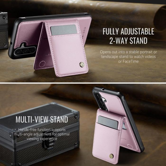 JEEHOOD - JEEHOOD J06 Konstläder fodral till Samsung Galaxy A26 5G - Rosa