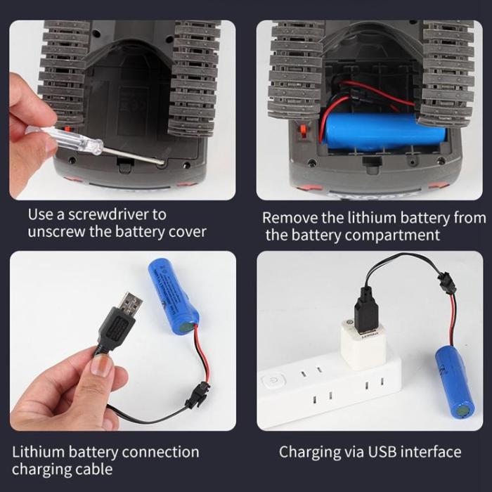 OEM - Alloy RC Bulldozer 2.4G Bulldozer Frontlastare Leksak för Barn (Ålder 8+)