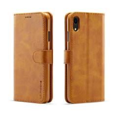 LC.imeeke - LC.IMEEKE iPhone XR Pl&aring;nboksfodral i Konstl&auml;der - Brun