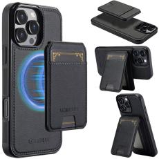 LC.imeeke - LC.IMEEKE L3 iPhone 16 Pro Fodral KonstL&auml;der - Svart
