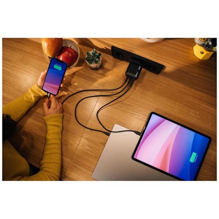 Verbatim - Verbatim Snabbladdare 100W PD 2xUSB-C QC 1xUSB-A GaN Mini - Svart