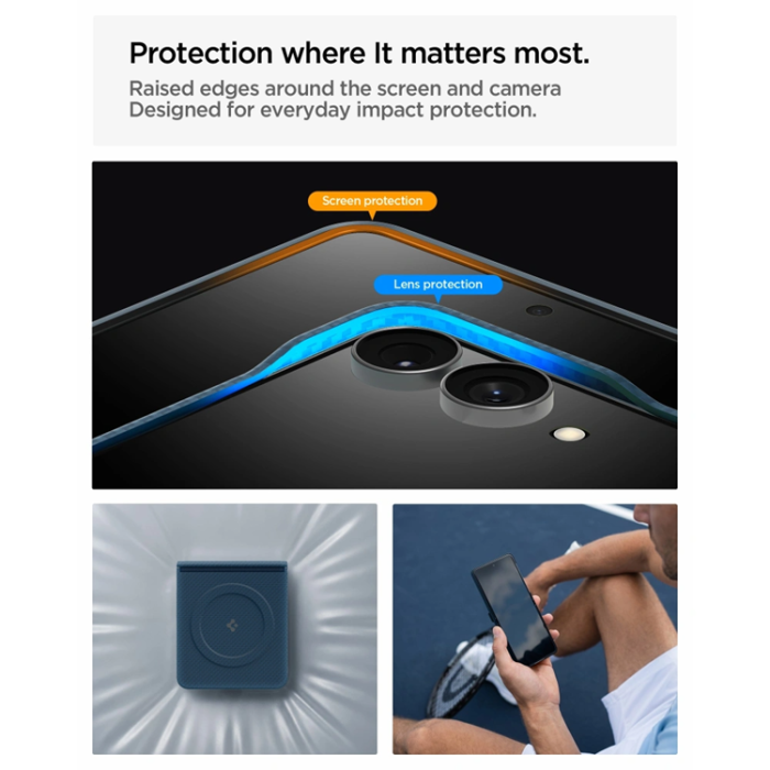 Spigen - Spigen Mobilskal För Galaxy Z Flip 8 MagSafe Airskin Aramid - Navy