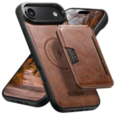 SUTENI - SUTENI iPhone 17 Air Mobilskal MagSafe Cowhide M3 - Brun