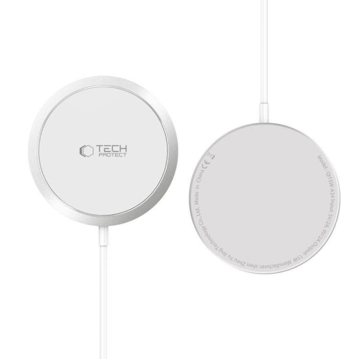 Tech-Protect - Tech-Protect Trådlös Laddare Magsafe Magnetic - Vit