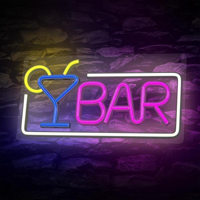 Forever Light - Forever Light LED Neon PLEXI BAR FPNE01X - Flerfärgad
