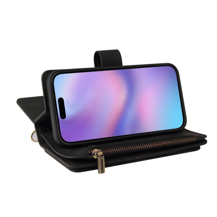 A-One Brand - iPhone 17 Plånboksfodral Zipper Rem