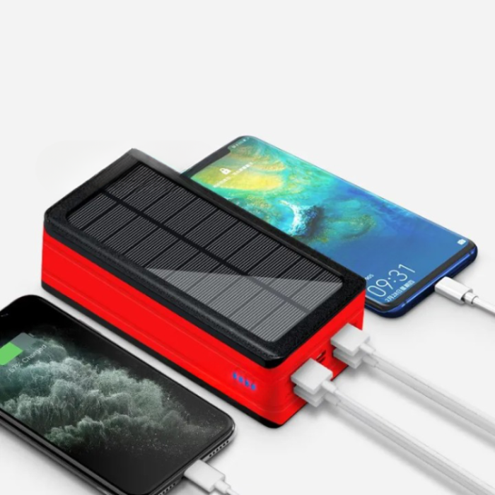 A-One Brand - Powerbank 50000mAH med 32-LED Camping Light - Svart