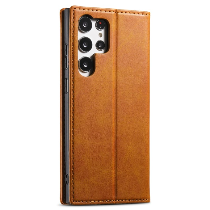 SUTENI - SUTENI Galaxy S23 Ultra Plånboksfodral Kickstand Flip - Khaki