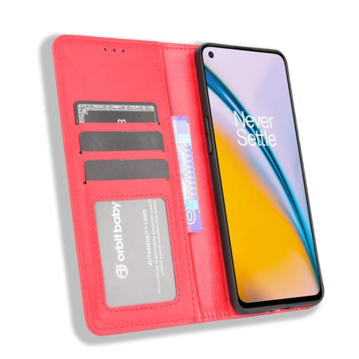 A-One Brand - OnePlus Nord 2 5G Plånboksfodral Retro Style Flip Stativ